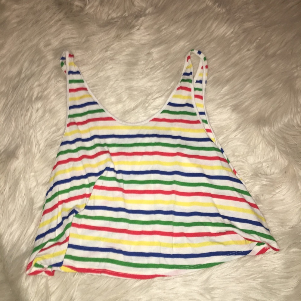 Rainbow striped forever 21 tank